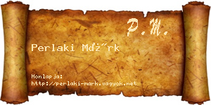 Perlaki Márk névjegykártya